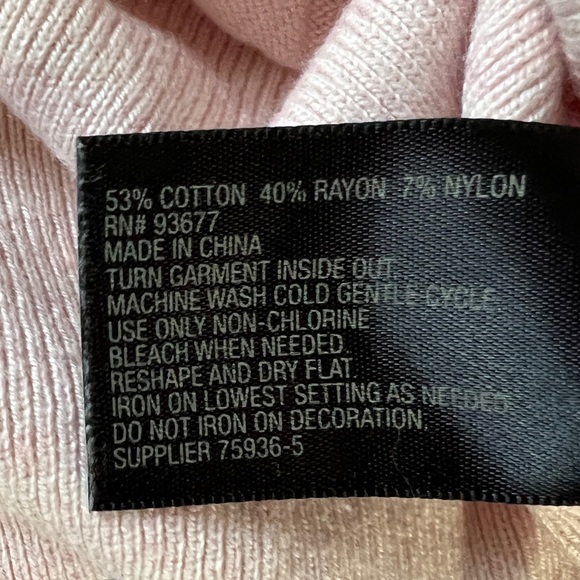 WORTHINGTON Pink Beaded Sequin Embellished Sweater Small Crew Balloon Sleeve - Picture 5 of 8